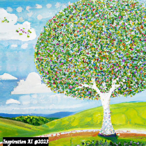 a sense of joy and hope.A Rainbow of Joy and Hope: A Modern Landscape of Beauty and Inspiration.